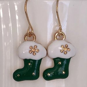 Christmas Holiday Stocking Cute Fun New Hand Crafted Earrings